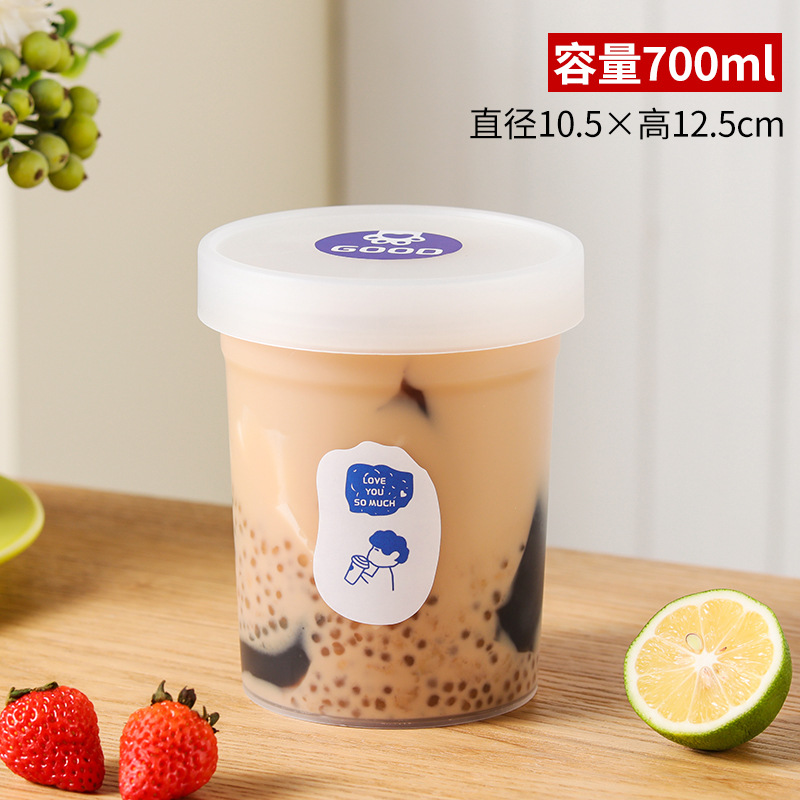 Taza de pudín desechable doble cuenco especial de leche gelatina postre taza de yogur de coco taza de helado