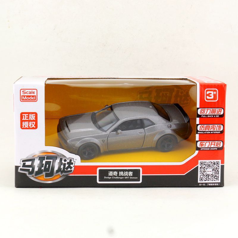 Ma Ke Yi aleación coche modelo 1:36 Dodge infierno gato corriendo puerta silenciosa luz pull back juguete coche modelo Decoración