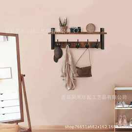 跨境实木置物架家用客厅卧室衣帽整理架木质玄关钥匙装饰收纳架