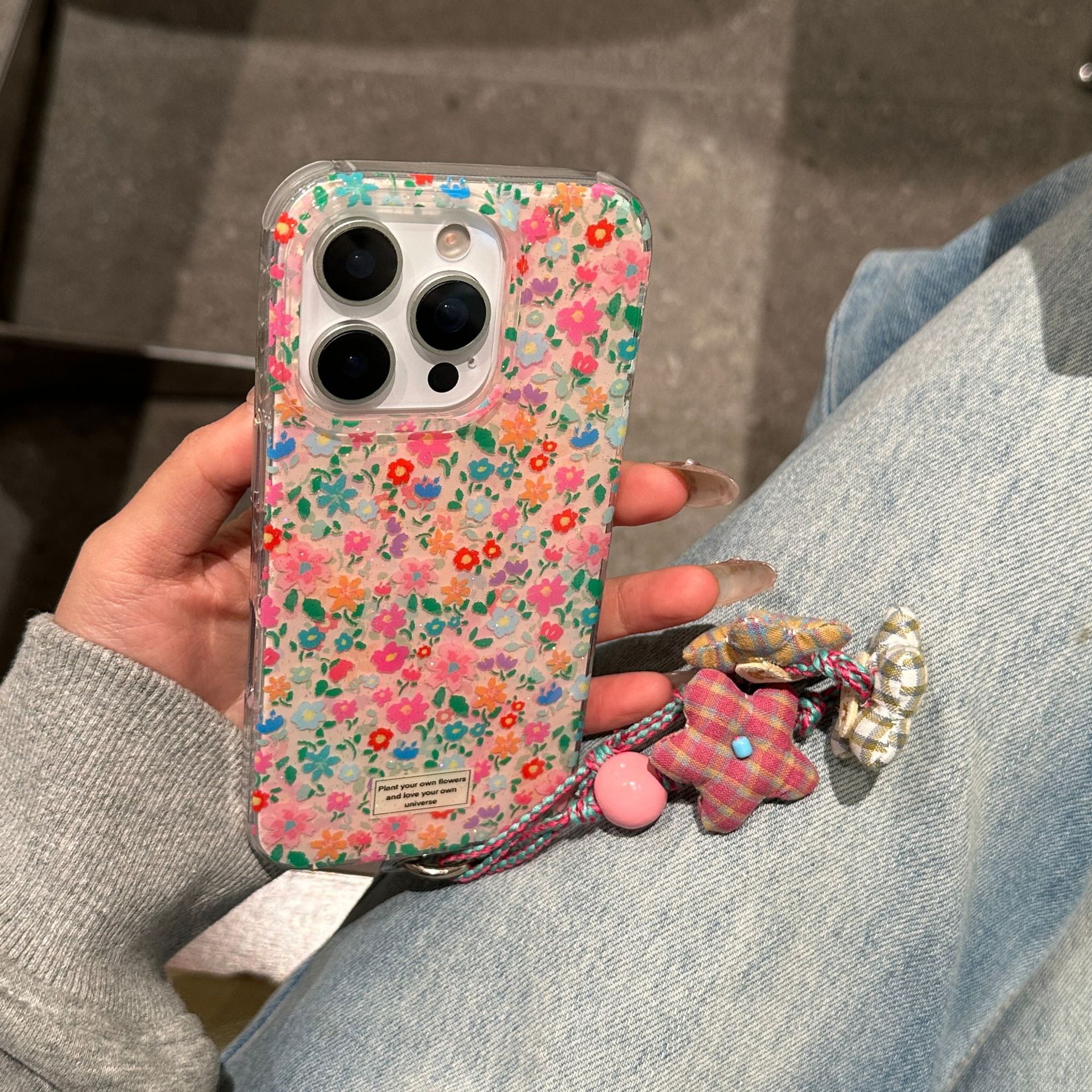 Pantalla completa pintura al óleo flores rosas para iPhone15/16 funda para teléfono móvil 14Pro cadena 16ProMax chica 13