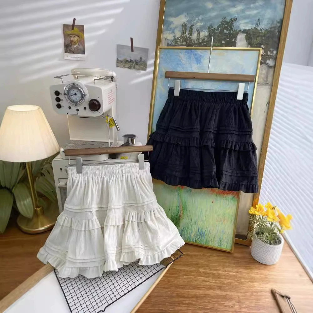 Модная короткая юбка-пачка в балетном стиле с оборками, юбка-трапеция с завышенной талией, юбка-торт для женщин 4824