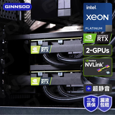 Xeon with double cassette 2-4 A100 40G80GA6000H100 Ultra-quiet water-cooled PC Desktop host Other