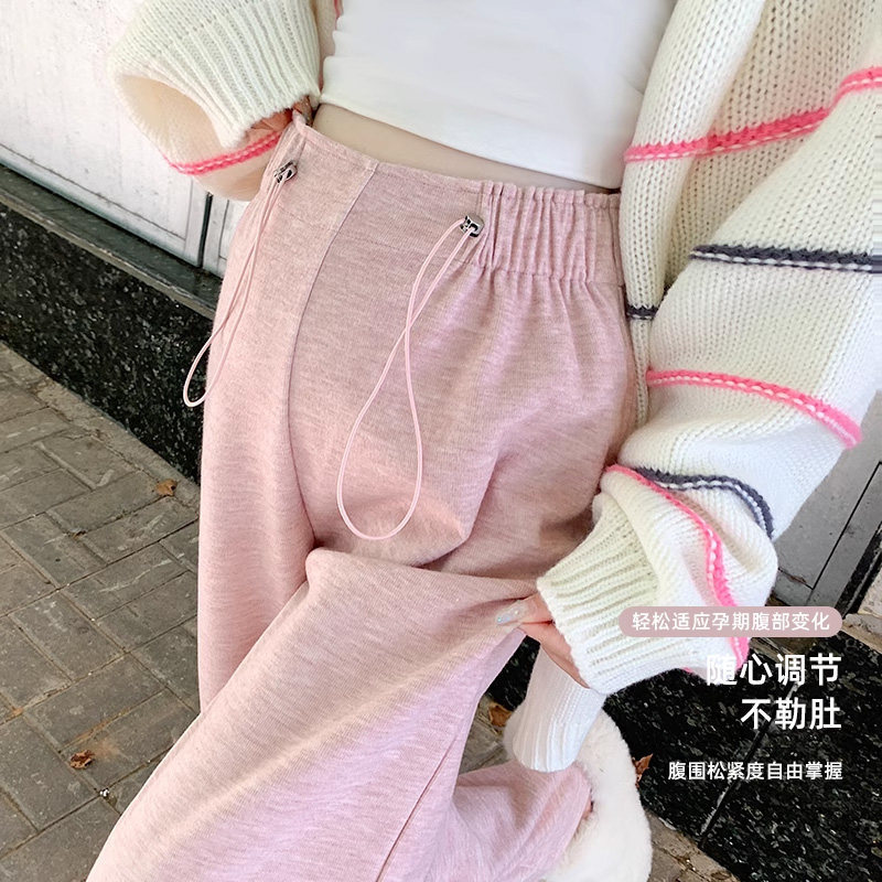 Maternity pants for women, autumn and winter, plus size, for petite individuals, 2026 new casual wide-leg long pants, plus size, without belly support Maternity pants for women, autumn and winter, plus size, for petite individuals, 2026 new casual wide-leg long pants, plus size, without belly support