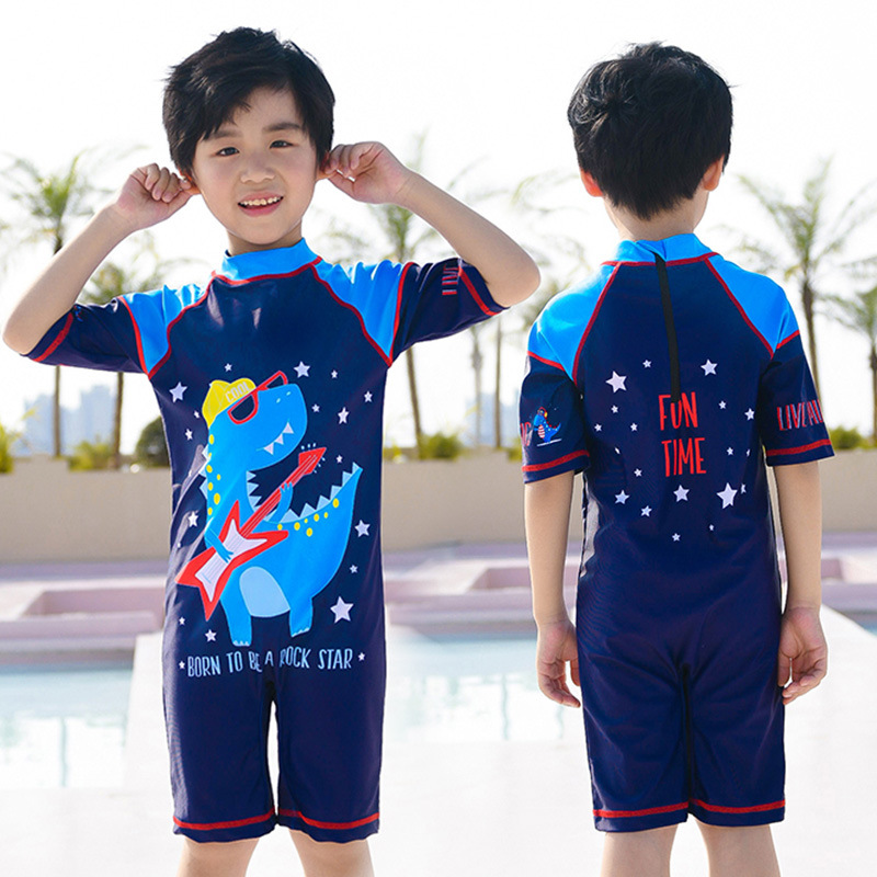 Traje de baño para niños divididos medianos y grandes Niños Bebé Playa traje de baño de protección solar de dibujos animados de secado rápido traje de baño de aguas termales al por mayor