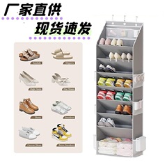 亚马逊新款门后收纳挂袋多功能杂物储物收纳袋门后鞋子包包收纳