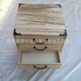 复古桌面收纳盒化妆品零食杂物储物置物茶具茶杯餐边多层实木柜子