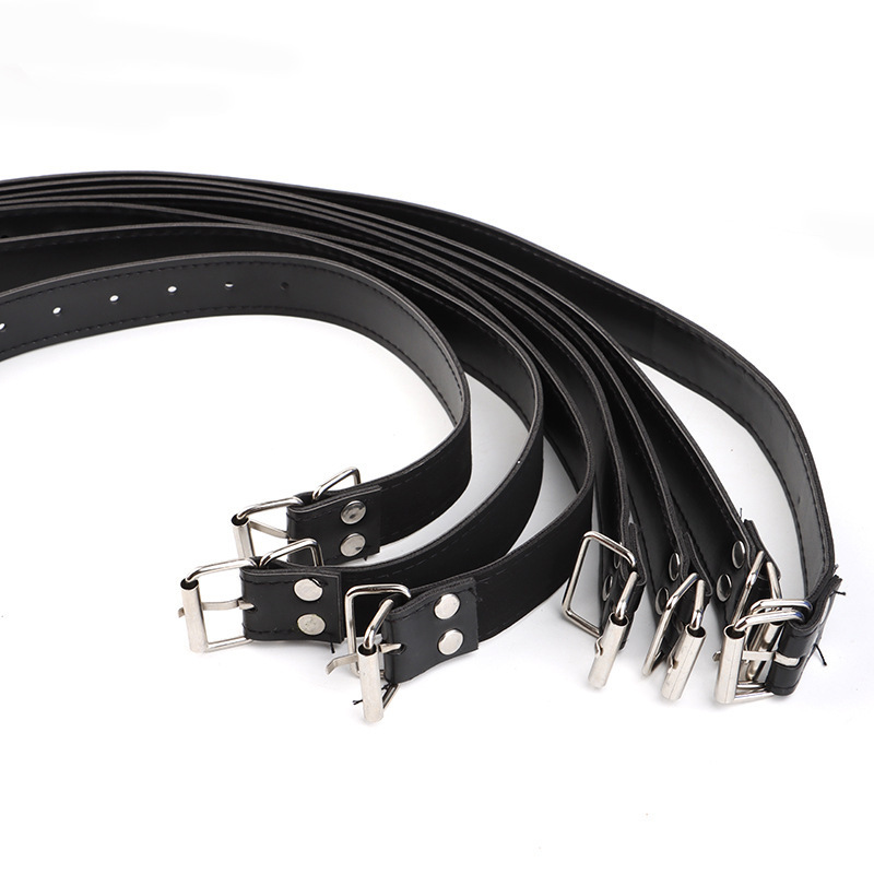 Leather Restraint Strap Set, 7-Piece Bondage Kit with Split-Leg Straps — detail image 6