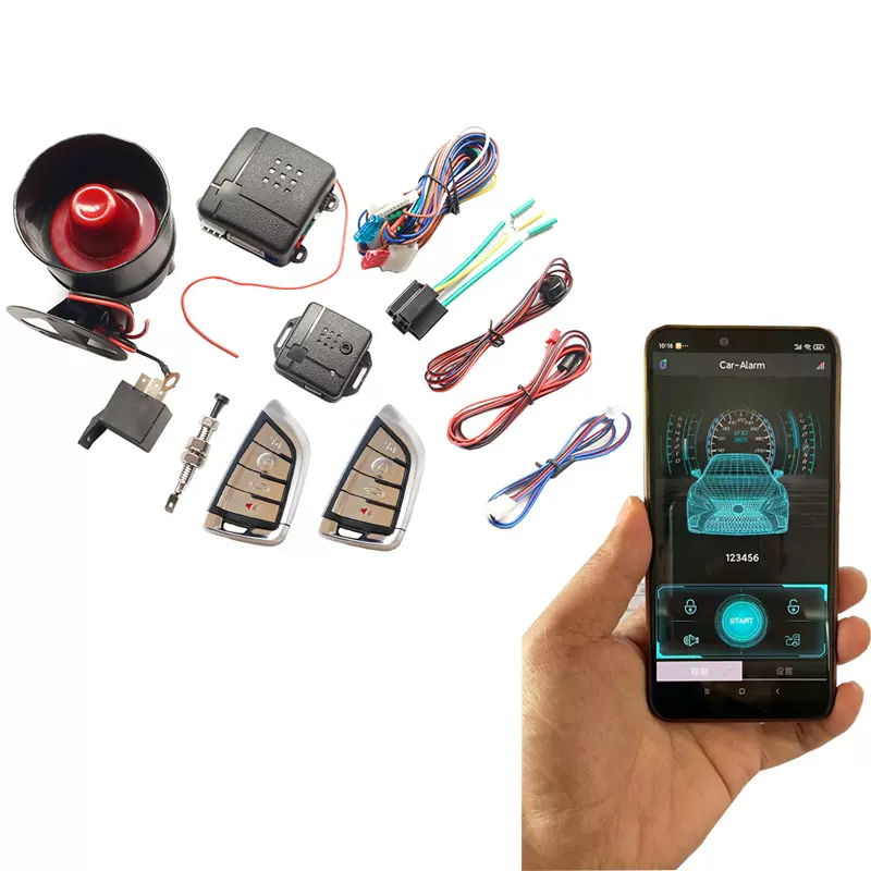 南美款电商产品 汽车防盗器 car alarm手机APP代替遥控器防盗系统