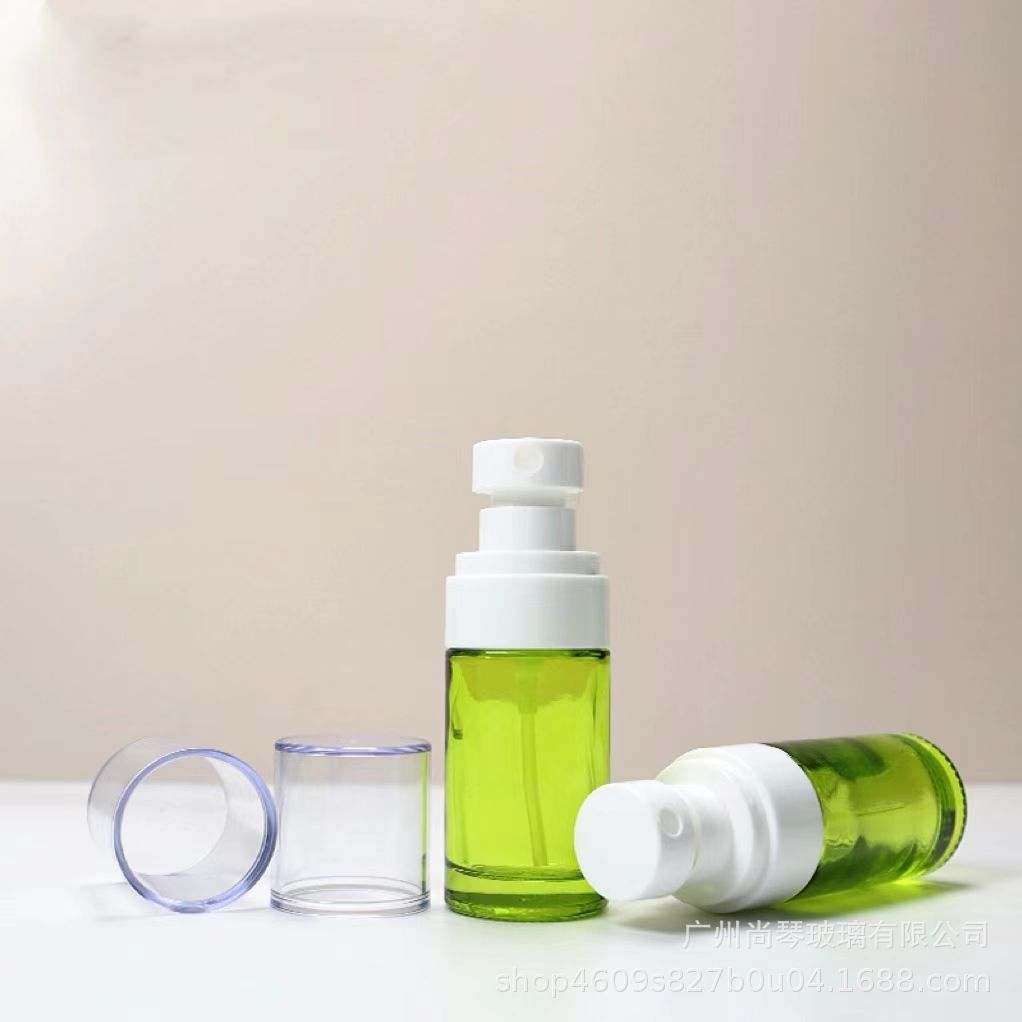 En stock suministro de botella de vidrio 20ml eliminación de olor corporal líquido loción botella de spray botella de loción ambientador portátil spray