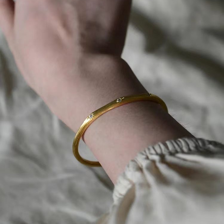 S925純銀糸星芒ブレスレット高級感気質デザイン通体銀精致手飾バレンタインデープレゼント