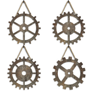 Wall Decoration Wall Hanging American Retro Wooden Gear Wall Decoration Home Decoration Wooden Hanging Wooden Board Painting Hanging Decoration