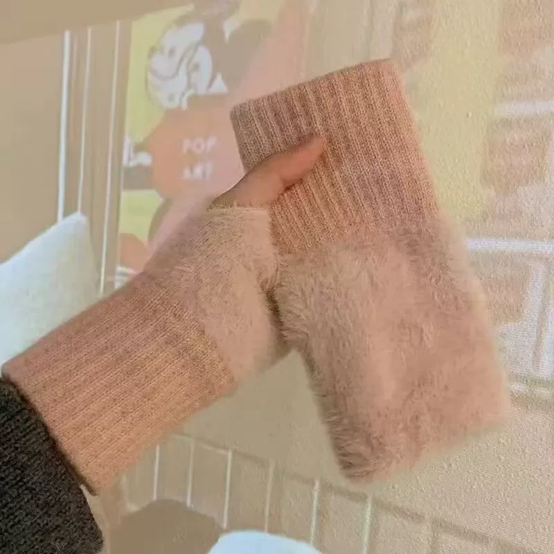 Winter keep warm gloves, cute universal set, warm sleeves