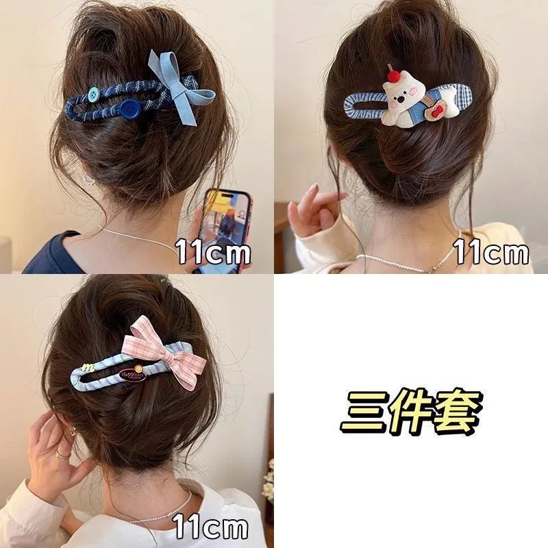 女性の後頭部用のかわいい犬のヘアピン 2025 新しいホットスタイルのハイエンドヘアピンカモノハシクリップ漫画の頭飾り|undefined