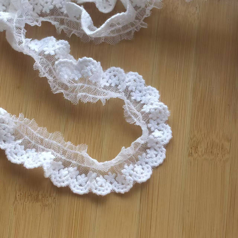 迷你棉线刺绣褶皱木耳边DIY手工服装裙边装饰服装辅料宽2.5CM|undefined