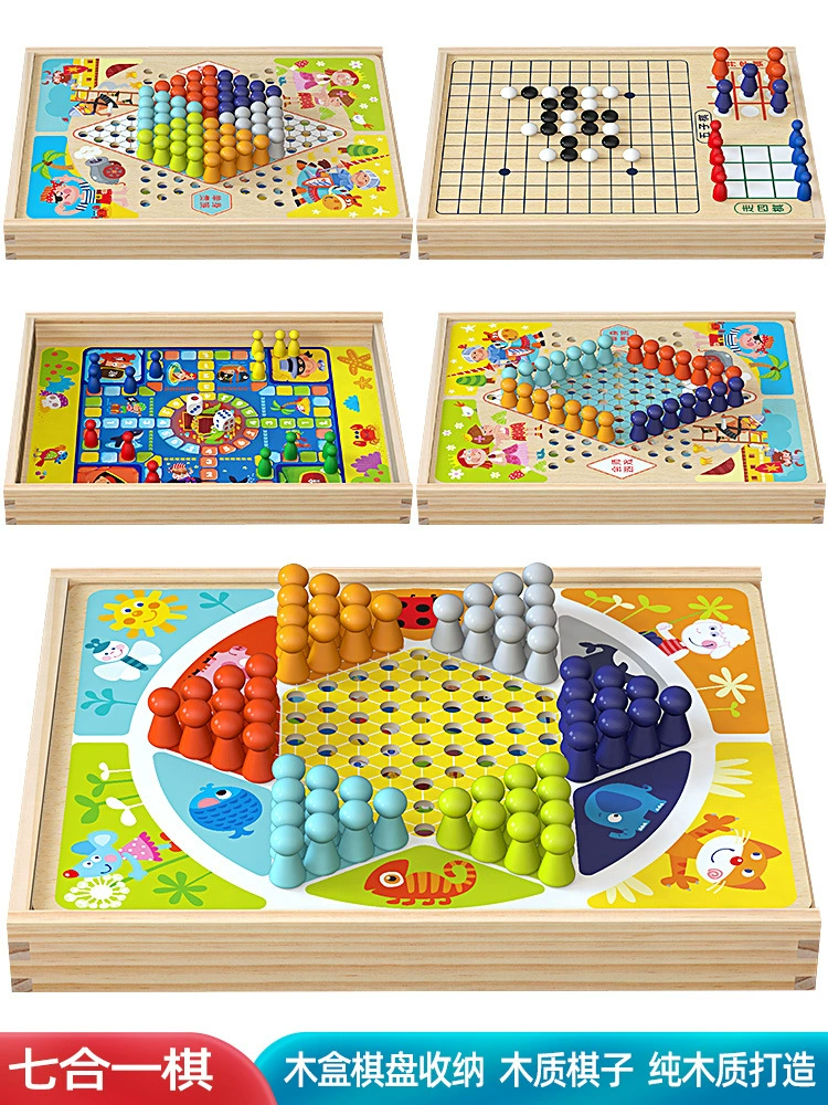 Настольная игра, игрушка, универсальная деревянная Гоmоку, авиаторская шахматная игра, стратегическая игра