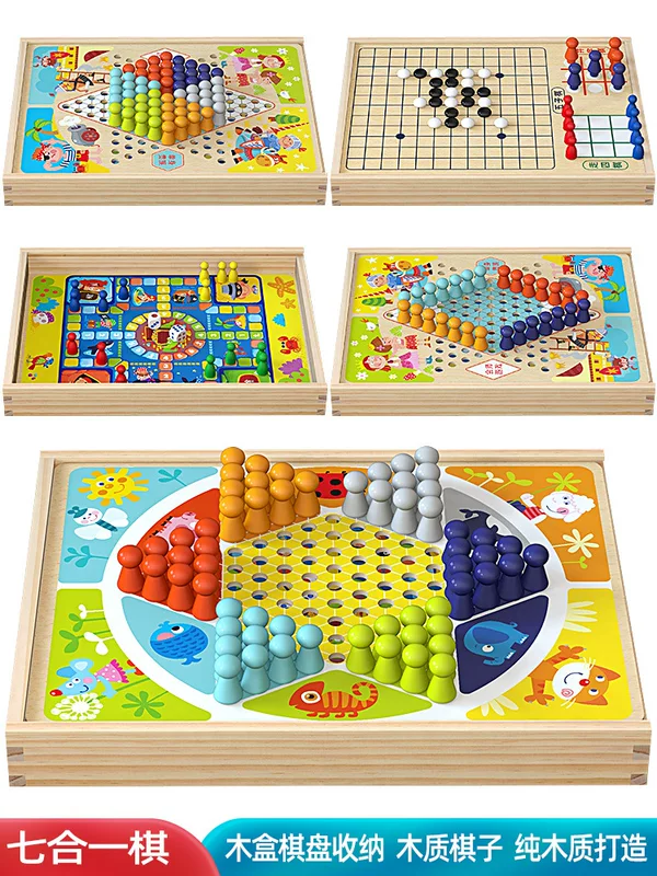 Настольная игра, игрушка, универсальная деревянная Гоmоку, авиаторская шахматная игра, стратегическая игра