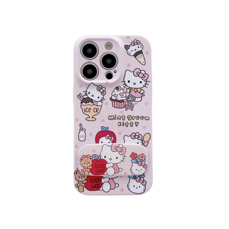波点雪糕Kitty支架适用IPhone16promax手机壳15菲林14pro镜子1312|undefined