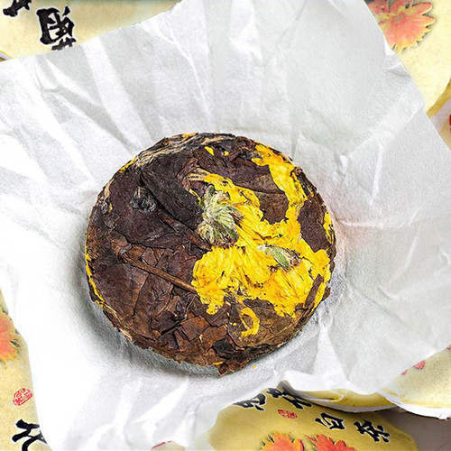 New Product Chrysanthemum White Tea Small Tea Cake Fuding White Tea Gongmei Gold Silk Imperial Chrysanthemum Tea Aged White Tea 1 Pound Wholesale Loose Leaf