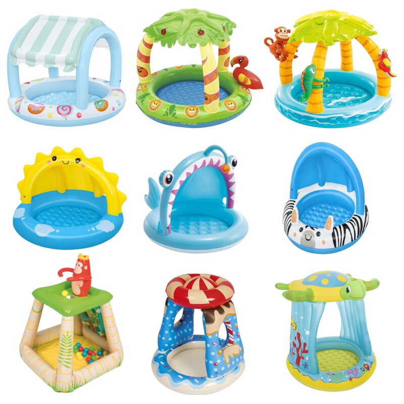 Intex Swimming Pool Kidsren's Slide Pool Sunshade Crocodile Spray Pool Water Inflatable Game Baby Ball Pool