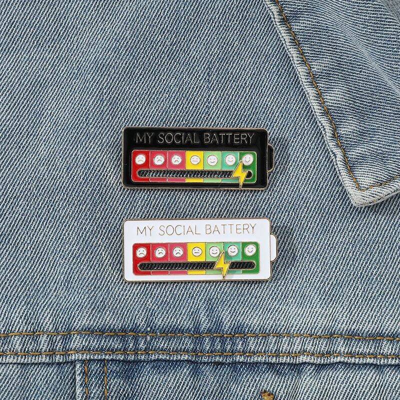 Mood Conversion Energy Brooch Sliding Lightning Metal Badge Social Mood Pin Couple's Clothes Accessories Mood Conversion Energy Brooch Sliding Lightning Metal Badge Social Mood Pin Couple's Clothes Accessories