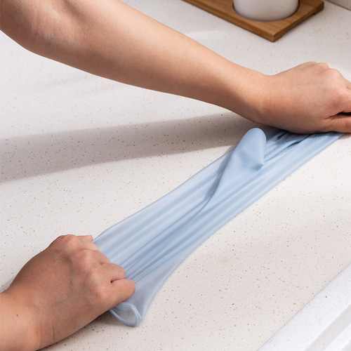 Jelly Color Household Gloves PVC Colorful Short Clean Laundry Washing Dishes Kitchen Mopping Thickened Oilproof Anti-dirty