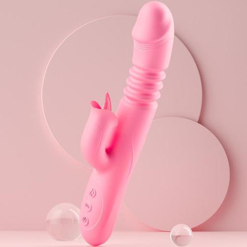 Fairy vibrating telescopic wand for women, vibrating telescopic heating tongue licking device, masturbation device, adult sex toy