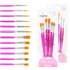 Amazon Nylon Watercolor Gouache Brush Set of 6, Pointed Liner Brush, Wholesale Watercolor Paint and Oil Paint Brush Set