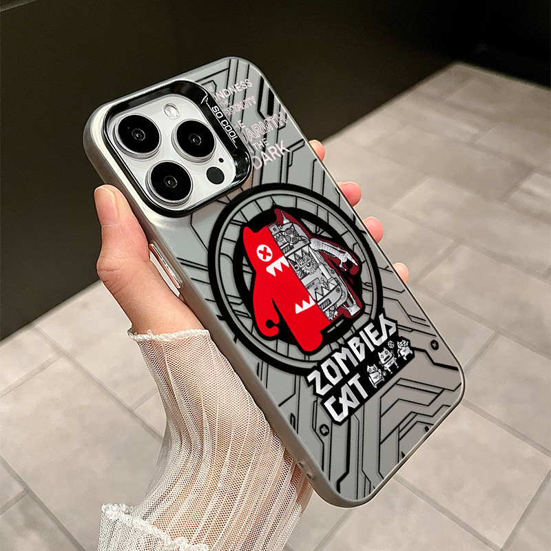 Suitable for Apple 16/15 Mobile Phone Case Trendy Brand Devil Cat Iphone14Promax New Soft Shell 13/12Mini Suitable for Apple 16/15 Mobile Phone Case Trendy Brand Devil Cat Iphone14Promax New Soft Shell 13/12Mini