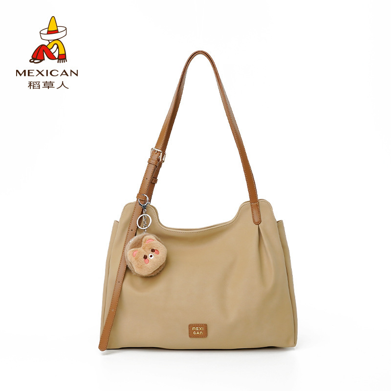 Scarecrow Bag Women's 2025 New Versatile Commuter Tote Bag Fashionable Simple Large Capacity Shoulder Bag Women's Bag