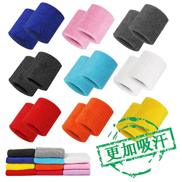 Wholesale Custom Logo Embroidered Towel Wrist Patch Sports Anti-Sprain Wrist Basketball Sweat Wrist Band Protector