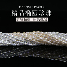 批发A品质4*7mm白色螺纹米珠串强光泽DIY原材料珠宝首饰制作配饰