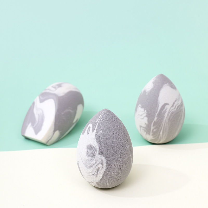 Maquillaje de belleza transfronterizo personalizado de fábrica, soplo de polvo de huevo, color mixto, maquillaje sin látex, esponja, colchón de aire, maquillaje, herramientas de belleza de huevo