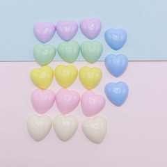 果凍色亮面春夏百搭愛心 DIY樹脂純色髮夾愛心手機殼杯子配件材料