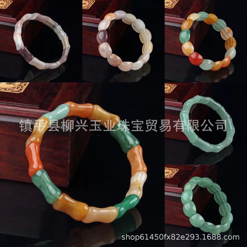 Organic bamboo bracelet jade, fresh accessory
