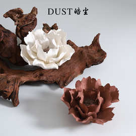 德化手捏陶瓷花线香香插中式扩香器侘寂风高级感摆件生日礼物