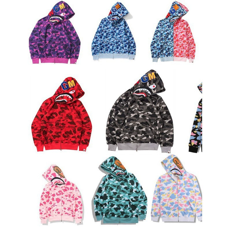 Европейская и американская трансграничная одежда, камуфляж, модный бренд, голова акулы, модная толстовка с капюшоном с 3D принтом, толстовка на молнии, Хэллоуин