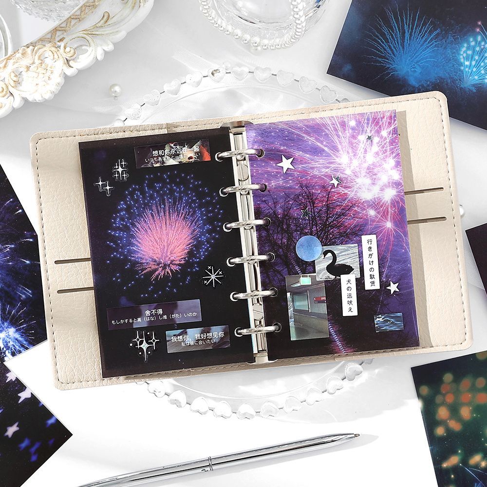 Infeel.Me Paquete de material de papel de sulfato Mirage blanco Tema natural Caja del teléfono móvil Decoración Cuenta de mano Material de bricolaje