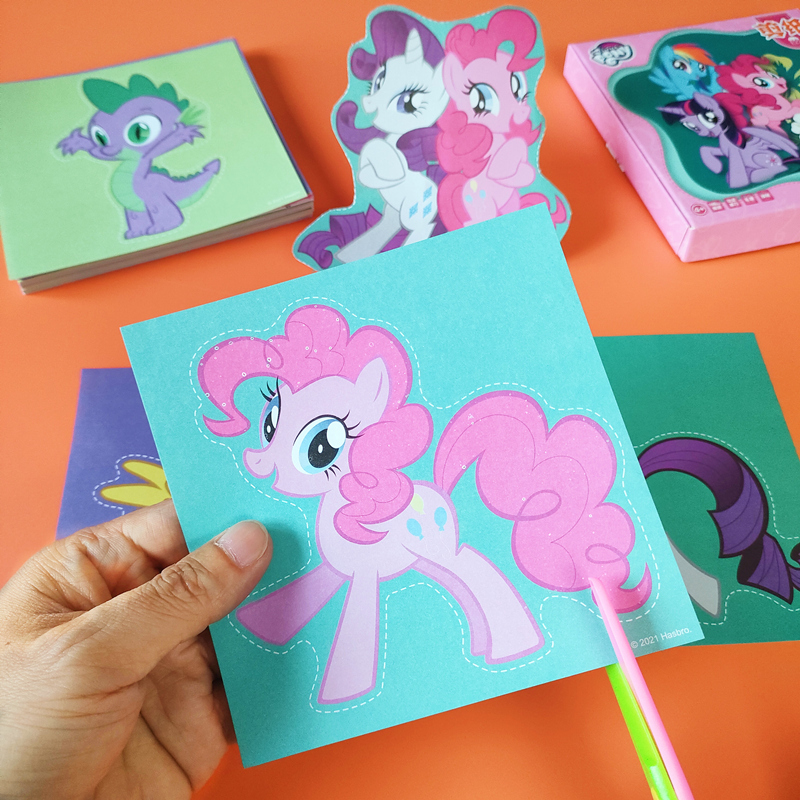 Peppa Pig Paw Patrol Pony Children's Paper Cutting Kindergarten 3-6 Years Old Baby Handmade Origami Primary School Students DIY Making Materials