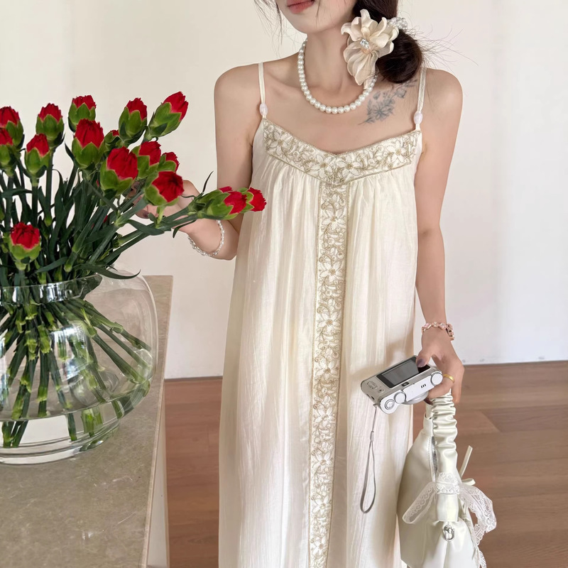 Beach Vacation Style Dress, High-End Sequined Suspender Dress, Birthday Dress, Summer Super Fairy Backless Birthday Dress