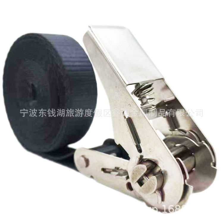 3M5M1寸304不锈钢拉紧器棘轮扣25mm800公斤黑色拉紧器货物捆绑带
