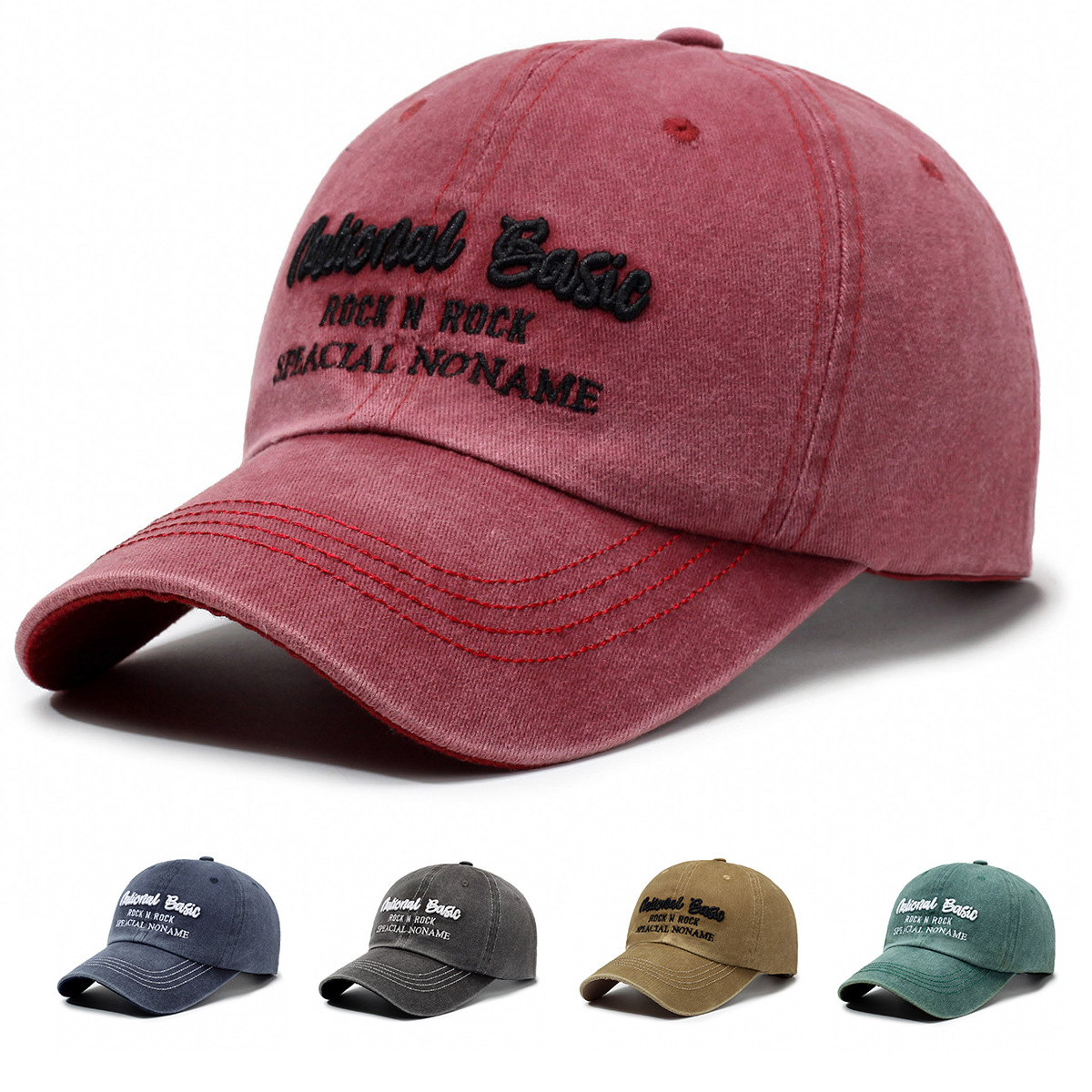 Baseball Trendy Letter Couple Duckbill Cap Fashion Washed Denim Outdoor Sunshade Casual Hat_voghion.com