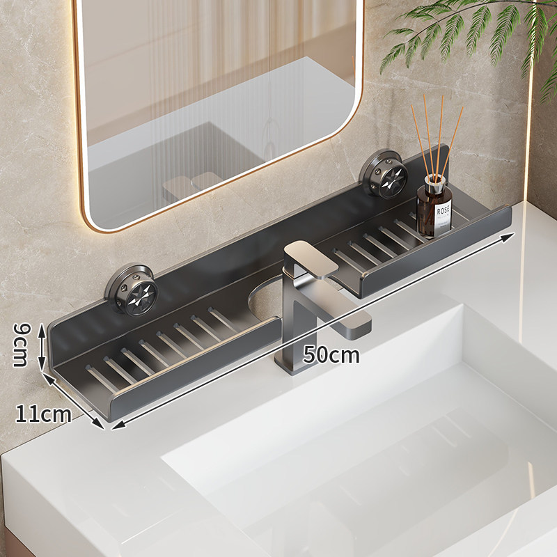 Estante Multifuncional de Almacenamiento para Baño, Sin Perforación image 9