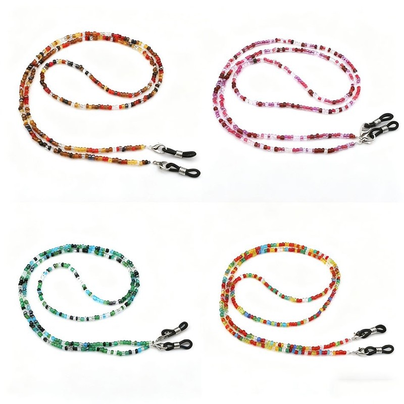 Glasses Accessories Glasses Chain Glasses Lanyard Mask Glasses with Presbyopes Glasses Chain (Hawksbill Fine Color Beads)