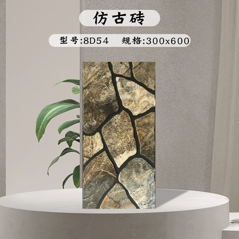 屋外のベランダの庭の壁のれんがの文化の石のアメリカの郷は古いタイルの農村の別荘の庭の花園の外壁をまねます。|undefined