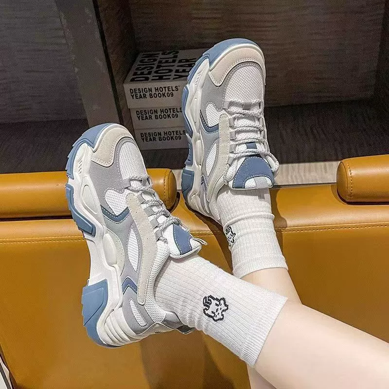 Модные женские кроссовки, осень 2022, Новая удобная повседневная сетчатая дышащая толстая подошва, нескользящая Мягкая обувь для бега Torre