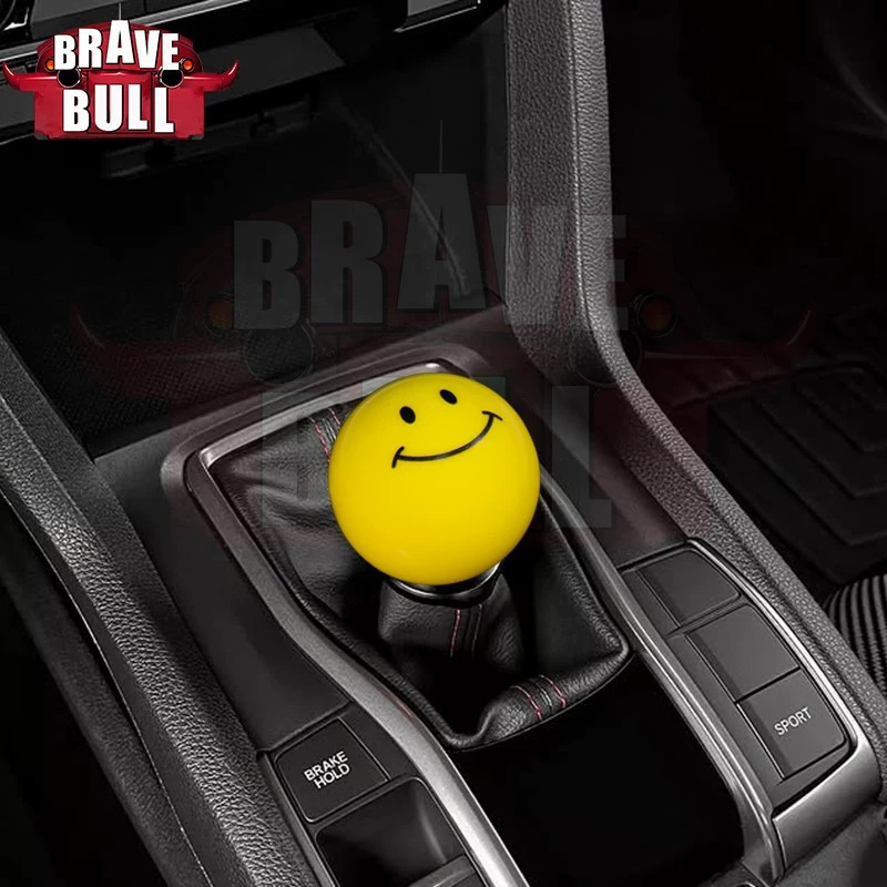 Car modified gear shift knob, manual transmission gear knob, smiley face personalized shift knob, JDM gear shift ball head