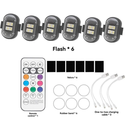 Cross-Border Remote Control Multi-Mode – Other lights - six-lights-and-one-remote-control-oval-aircraft-light