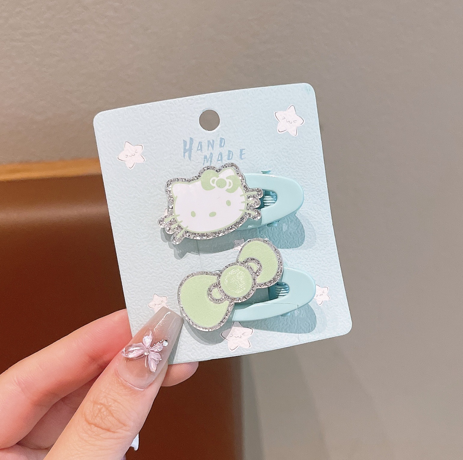 Niña KT clip para el cabello gato niño lindo Hello clip de boca de pato nuevo frente rojo en línea clip para el cabello bebé frange