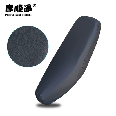 Motorcycle cushion cover thickened waterproof sunscreen leather - curved-beam-car-all-black-leather