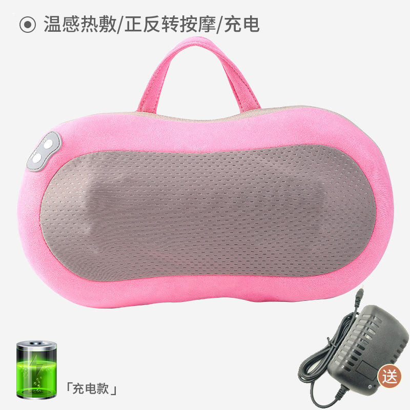 頚椎マッサージ器頚部マッサージ枕車載電動計肩首熱敷腰背中加熱落花生枕家庭用|undefined